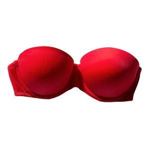 VS PINK Strapless Pushup Bra  Red 32C